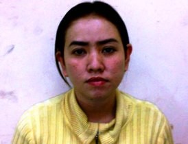 Nguyễn Thị Thanh Hiền tại cơ quan công an